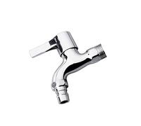 Operitacx Bathroom Faucet Zinc Alloy Washing Machine Tap with Skid Handle Leakproof Water Tap for Washing Machine Hose Connector Durable Hose Thread Outlet for Garden and Bathroom Use Silver