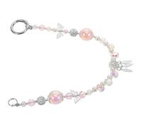Operitacx Beaded Butterfly Phone Strap Lanyard with Crystal Pendant Stylish Wrist Chain for Womens Phone Purse and Keys Quick Detach Artificial Crystal and Alloy