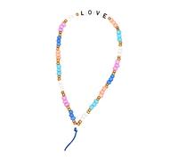 Operitacx Beaded Mobile Phone Lanyard Hanging Rope Phone Strap Love Letters for Everyday Use and Keeping Your Secure