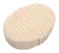 Operitacx Beige Cotton Linen Bath Brush Pad for Daily Use Body Cleansing and Promoting Circulation Soft Exfoliating Bath Sponge Pad