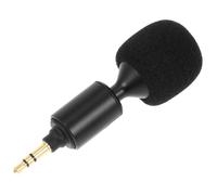 Operitacx Bendable Stereo Recording Microphone for Mobile Phones Compact Live Streaming Mic with Sponge Cover for Video Gaming Voice Calls and Conference Use
