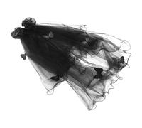 Operitacx Black Halloween Veil for Women Gothic Butterfly Mesh Veil with Easy Wear and Reusable Features for Day the Dead Themed Events