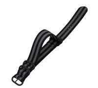 Operitacx Black Nylon Watch Strap Band for Men with Ergonomic Shape and Strong Durability, Adjustable Canvas Replacement Band for Wrist Watches, for Everyday Use
