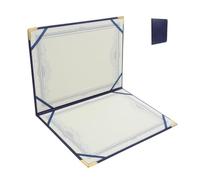 Operitacx Blue A3 Certificate Holder, PU Leather Diploma Cover Presentation Folder, Graduation Document Holder for Awards, Certificates, Diplomas and Ceremony Paper Protection