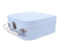 Operitacx Blue Paperboard Suitcase Box with Lid for Stackable Curved Box Body, Elegant Decorative Storage for Birthday Party the Go Christmas Favor or Dolls Clothes Display