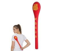 Operitacx Body Massage Sticks Chinese Massage Hammer Acupoint Massager Enhance Immune System Promote Red Cotton Lint Material 18.86x3.77x2.16inch Therapy Pat for Hips and Head Wellness