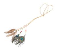 Operitacx Bohemian Bridal Hair Accessories Indian Headdress Accessories 69.17x2.95x0.39in Multi-functional Adjustable Plume Headband for Women Wedding and Occasions