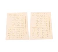 Operitacx Braille Alphabet Board 2-Piece Set Wooden Teaching Tool Raised Dots for Beginners and Sighted Users Montessori Educational Aid for Learning Braille Alphabet and Numbers