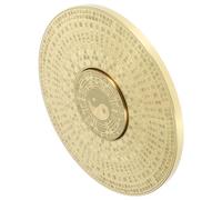 Operitacx Brass Compass Lightweight Desktop Decoration Retro Style with Chinese Eight Diagrams Design Vintage Golden Tabletop Ornament for Study Room Or Homeschooling