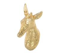 Operitacx Brass Deer Head Handle Decor Drawer Door Handle Antique Restoration Tools for Cupboards Chinese Style Golden