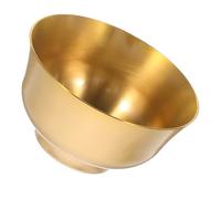 Operitacx Brass Treasure Offering Bowl for Water, Fine Craftsmanship Golden Brass Ritual Bowl with Unique Shape, Adds Serenity and Peace for Religious Ceremony and Altars Decor