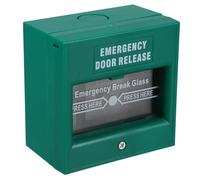 Operitacx Break Glass Alarm Switch - Emergency Fire Safety Button for Quick Response - Manual Call Point for Fire Alarms - Green Plastic Design 8.5Cm