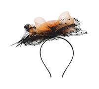 Operitacx Bride Fascinator Headband Women Banquet Hat Elegant Artificial Plume Nylon Elastic Headband Easy to Wear Clothing Accessories for Birthday Tea Party