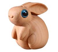 Operitacx Bunny Shape Decorative Keychain Pendant Creative Rabbit Keyring for Bag Hanging Decor DIY Charms Retro Wood Sculpture for Bunny Lovers and Craft Enthusiasts