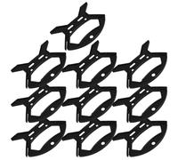 Operitacx Cable Spool Organizer 10pcs Cord Storage Reel with Holder for Rope String Plastic Black 12 * 9.1 cm Home Office Use