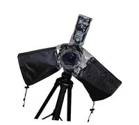 Operitacx Camera Rain Cover with Drawstring Arm Protectors Transparent Flexible Lens Hood for Outdoor Photography DSLR Flash Protection
