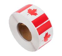 Operitacx Canada Flag Sticker Roll Vibrant Maple Leaf Decals for Water Bottles Laptops Cars Notebooks DIY Projects Scrapbooking Planner Accessories Aesthetic Decals