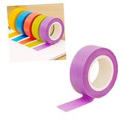 Operitacx Candy Color Decorative Masking Tape Purple Sticky Paper Tape for DIY Scrapbook Gift Wrapping Planner Highlighting Art Therapy Craft Supplies