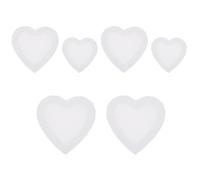 Operitacx Canvas Boards Made of MDF and Cotton Cloth Heart Shaped White 6pcs Practical Use Suitable for Beginners for DIY Crafts and Craft Projects