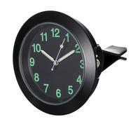 Operitacx Car Dashboard Clock Luminous Quartz Mini Air Vent Clock Alloy Metal Body Noctilucent Pointer Auto Interior Decoration Compact