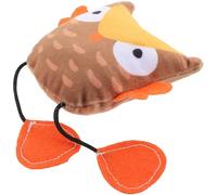 Operitacx Cartoon Shaped Catnip for Cats Plush Material Stimulates Cat's Sense Interactive Chewing for Kitten Play and Exercise Orange Colour