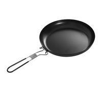 Operitacx Cast Iron Frying Pan Grill Pan 9 Inch Non-Stick Skillet Foldable Handle for Camping Outdoor Cooking, Grilling and Frying