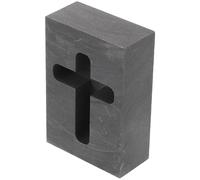 Operitacx Casting Graphite Ingot Mould Cross Shape Graphite Mold Jewelry Casting Supplies