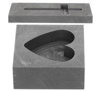 Operitacx Casting Molds Set 2pcs Heart Cross Graphite Molds for Ingot Sand DIY Projects