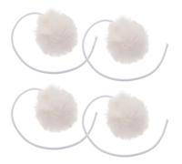 Operitacx Cat balls replacement with bell 4pcs Plush cat scratching ball for cat tree replacement hanging on door handles home environments
