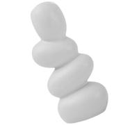 Operitacx Ceramic Abstract Vase Cobblestones Shape in White, Nordic Style Decorative Table Centerpiece for Balcony and DIY Flower Arrangement, Chic Ceramic Floral Vase