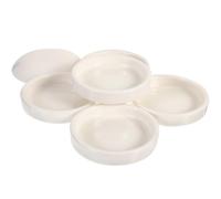 Operitacx Ceramic Color Mixing Tray Set with Five-layer Structure, White Pigment Mixing Plates for Watercolor Painting, Easy to Operate and Reliable DIY Palette for Artists and Beginners