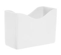 Operitacx Ceramic Napkin Holder with Simple Design for Paper Napkins Practical Desktop Decoration Square Tissue Dispenser in White for Bar and Ktv