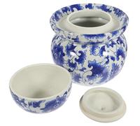 Operitacx Ceramic Pickles Storage Jar with Smooth with Airtight Seal, Food Container and Easy to Store Design, for Kitchen Pantry and Pickled Vegetables