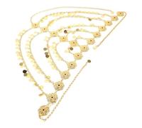 Operitacx Chain Headpiece to Enhance Personal Charm with Coin Tassels Golden Zinc Alloy Delicate and Comfortable Hair Jewelry for Women, for Weddings and Parties