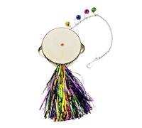 Operitacx Chicken Pecking with Stainless Steel Double-sided Mirror Drum and Pendants, Tasteless for Rooster and Chicken Use in Enrichment Activities within Cage or Coop