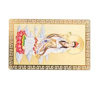 Operitacx Chinese Fengshui Amulet Card Aluminium Magnesium Alloy Material with Kwan Yin Protection Lightweight and Easy to Carry, Fine Craftsmanship Compact Design, Gift for Spiritual
