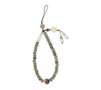 Operitacx Chinese Style White Jade Bodhi Beaded Mobile Phone Hanging Strap Wrist Rope for Phone Lost Pendant Chain Charm for Women and Gift