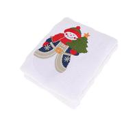 Operitacx Christmas Embroidered Cotton Face Towel and Attractive Facial Towel with Snowman Pattern and Attractive Facial Towel Soft and Decorative Christmas Themed for Home Use and Holiday