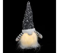 Operitacx Christmas Gnome Doll Decor with LED Light and Sequin Design, Faceless Cotton Cloth Ornament for Party Decor and Desktop, Festive Glowing Xmas Decoration