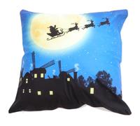 Operitacx Christmas Plush Throw Pillow Cover with LED Lights, Single-sided Active Print Decorative Cushion Case for Home Decoration, Xmas Cushion Cover for Festive Christmas Settings