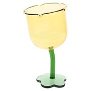 Operitacx Cocktail Cup Party Footed Cups 250ml Glass Lightweight Creative Elegant Flower Shaped Wine Glass for Mothers Anniversaries and Homes