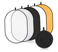 Operitacx Collapsible One Photography Reflector Panel Lightweight Nylon Portable Light Reflector for Outdoor Portrait and Product Photography with Multi-color Surfaces