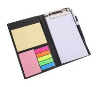 Operitacx Colored Page Markers Set Note Organizer Leather Pocket Notepad Creative Pu Leather Rectangular Clipboard with Ballpoint Pen Organizing Ideas Documents Back to School Essentials