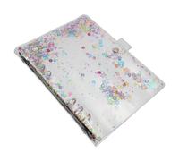 Operitacx Colorful PVC Notebook Cover Binder Protector Lightweight Handbook Sleeve Non-Slip Transparent Refillable Journal Shell for Diary and Organizer