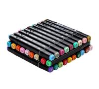 Operitacx Colors Dual Tip Marker Pens Water-soluble Art Supplies for Students School Drawing Sketching Illustration Journaling Rubber Stamping Manga Comic Coloring