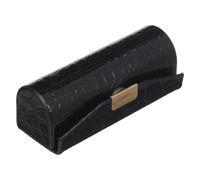 Operitacx Compact Pu Lipstick Storage Box with Mirror and Anti-Cracking Feature, Stylish Black Travel Lipstick Case for Purse and Handbag Use, Cosmetic Storage Solution