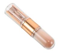 Operitacx Compact Retractable Makeup Brush Set with 5-in-1 Brushes for Precision Makeup Application, Gentle Plastic and Fiber Materials, Portable Case for Daily Commuting and Home Use