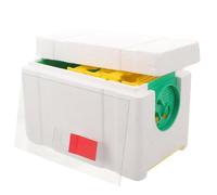 Operitacx Compact White Bee Breeding Box for Beekeeping Hive with 3-frame Feeding Kit, Easy to Carry Foam and Plastic Material Suitable for Courtyard and Balcony Use