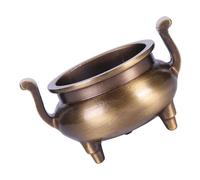 Operitacx Copper Incense Censer with Three Legs and Ears, Retro Style Incense Furnace Featuring Fall Resistance and Wear Resistance, Creative Desktop Ornament to Decorate Your Home