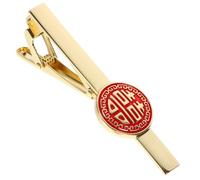 Operitacx Copper Tie Clip Chinese-style Wedding Necktie Clip for Groom and Best Man, Golden Colour, Versatile Clothes Accessory for Christmas and Birthday Party